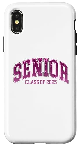 Hülle für iPhone X/XS Class of 2025 Senioren Varsity Graduation Girls Fuchsia Pink von Class of 2025 Graduation Tees NYC