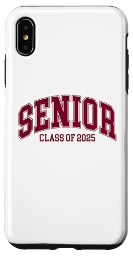 Hülle für iPhone XS Max Klasse 2025 Senioren Varsity Kastanienbraun Burgunderrot Abschluss von Class of 2025 Graduation Tees NYC