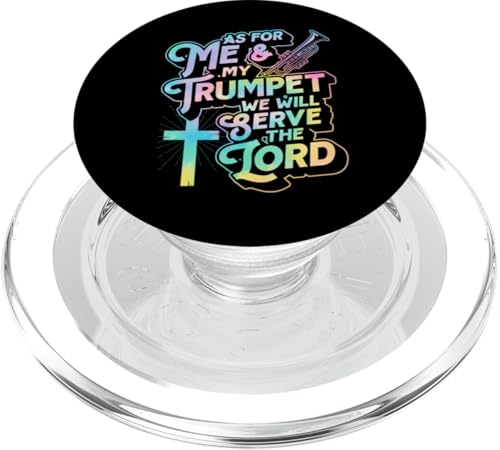 As For Me And My Trompete We Will Serve The Lord PopSockets PopGrip für MagSafe von Classic Band Class Trumpet Merch With Retro Style