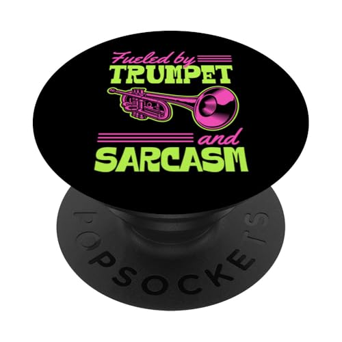 Fueled By Trompete And Sarcasm Funny Sassy PopSockets Klebender PopGrip von Classic Band Class Trumpet Merch With Retro Style