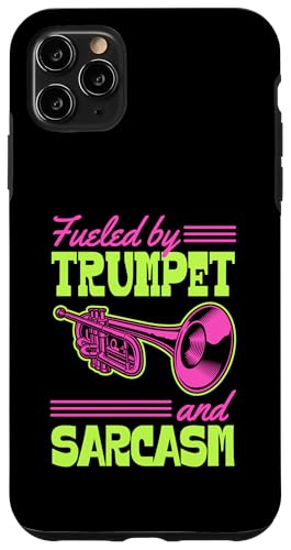 Hülle für iPhone 11 Pro Max Fueled By Trompete And Sarcasm Funny Sassy von Classic Band Class Trumpet Merch With Retro Style