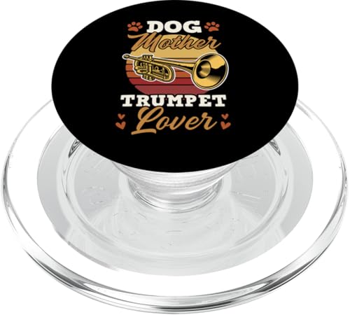 Hundemutter Trompetenliebhaber PopSockets PopGrip für MagSafe von Classic Band Class Trumpet Merch With Retro Style