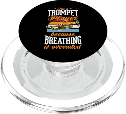 I'm A Trompete Player Because Breathing Is Overrated PopSockets PopGrip für MagSafe von Classic Band Class Trumpet Merch With Retro Style