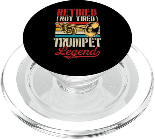 Retired Not Tired Trompete Legende Retro Ruhestand Party PopSockets PopGrip für MagSafe von Classic Band Class Trumpet Merch With Retro Style