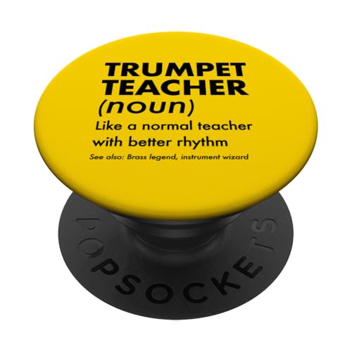 Trompetenlehrer wie ein normaler Lehrer mit besserem Rhythmus PopSockets Klebender PopGrip von Classic Band Class Trumpet Merch With Retro Style