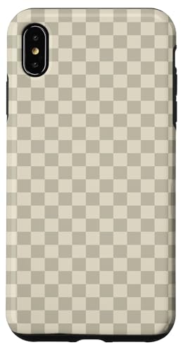 Neutral Checkered Preppy Checkerboard Ästhetisches Check Hülle für iPhone XS Max von Classic Checkerboard