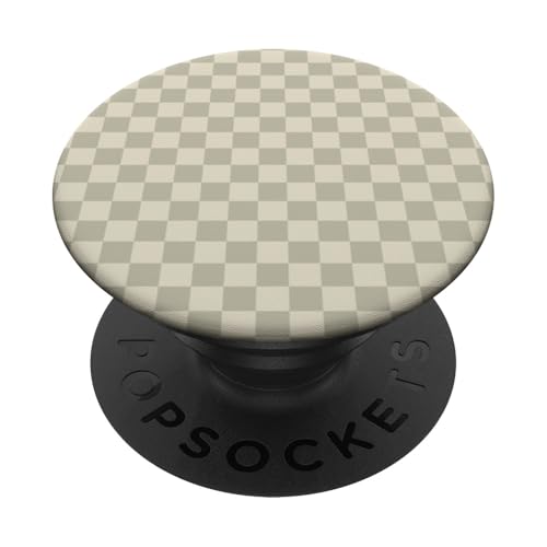 Neutral Checkered Preppy Checkerboard Ästhetisches Check PopSockets Klebender PopGrip von Classic Checkerboard