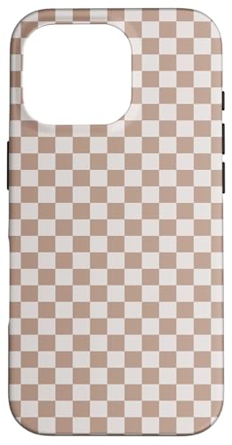 Neutrales kariertes, adrette Schachbrett, ästhetisches Mädchenkaro Hülle für iPhone 16 Pro von Classic Checkerboard