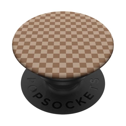 Neutrales kariertes, adrette Schachbrett, ästhetisches Mädchenkaro PopSockets Klebender PopGrip von Classic Checkerboard