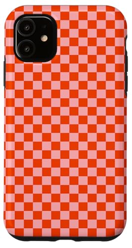 Orange kariertes adrettes Schachbrett, ästhetisches Mädchen-Karo Hülle für iPhone 11 von Classic Checkerboard