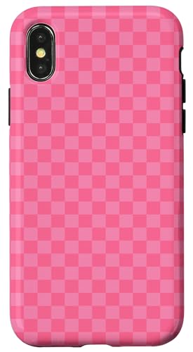 Rosa kariertes adrettes Schachbrett, ästhetisches Mädchen-Karo Hülle für iPhone X/XS von Classic Checkerboard