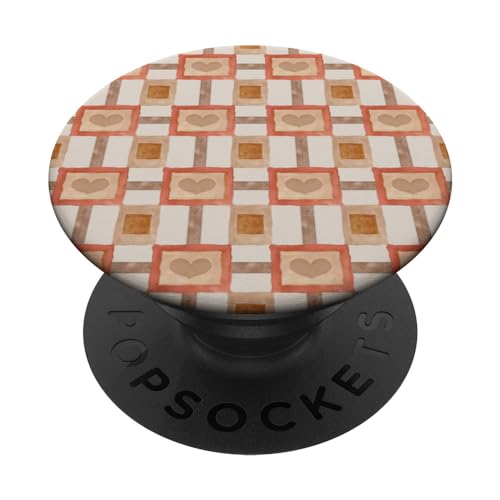 Braunes klassisches kariertes großes Schachbrett PopSockets mit austauschbarem PopGrip von Classic Checkered Big Checkerboard