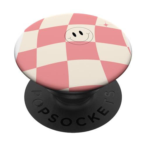 Rosa und Weiß Classic Checkered Big Checkerboard PopSockets mit austauschbarem PopGrip von Classic Checkered Big Checkerboard