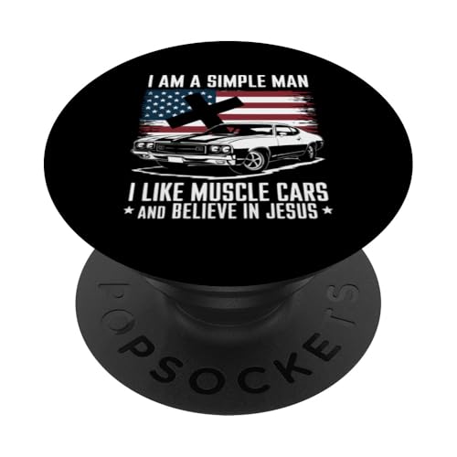 Klassischer Musclecar-Enthusiast, Oldtimer-Liebhaber Carguy PopSockets Klebender PopGrip von Classic Muscle Car Enthusiast Vintage Car