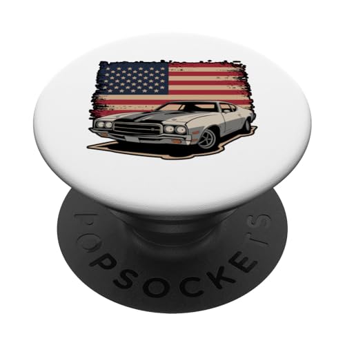 Klassischer Musclecar-Enthusiast, Oldtimer-Liebhaber Carguy PopSockets Klebender PopGrip von Classic Muscle Car Enthusiast Vintage Car