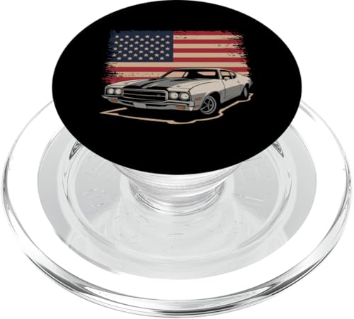 Klassischer Musclecar-Enthusiast, Oldtimer-Liebhaber Carguy PopSockets PopGrip für MagSafe von Classic Muscle Car Enthusiast Vintage Car