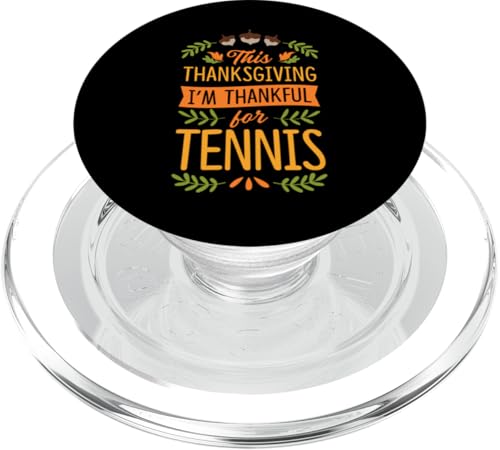 An diesem Erntedankfest bin ich dankbar für Tennis PopSockets PopGrip für MagSafe von Classic Style Tennis Enthusiast Merch Collection