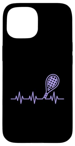 Einfacher Tennisschläger Love EKG Pulse Heartbeat Hülle für iPhone 15 von Classic Style Tennis Enthusiast Merch Collection