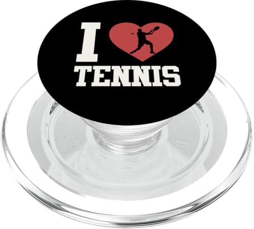 I Love Tennis Praktischer Tennistrainer PopSockets PopGrip für MagSafe von Classic Style Tennis Enthusiast Merch Collection