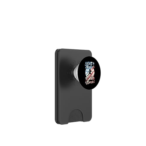 Katzenmutter Tennisliebhaber PopSockets PopWallet für MagSafe von Classic Style Tennis Enthusiast Merch Collection