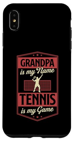 Opa ist mein Name Tennis ist mein Spiel Großvater Hülle für iPhone XS Max von Classic Style Tennis Enthusiast Merch Collection