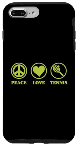 Peace Love Tennisschläger und Herz-Symbol Hülle für iPhone 7 Plus/8 Plus von Classic Style Tennis Enthusiast Merch Collection