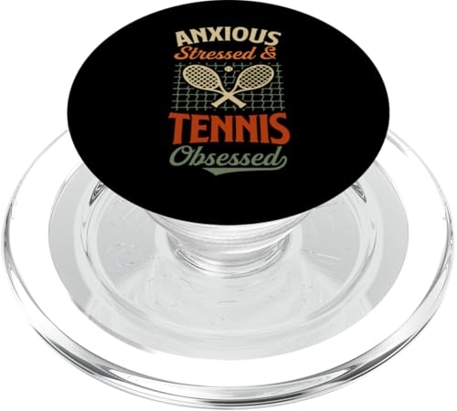 Angstgestresst und Tennisbesessen PopSockets PopGrip für MagSafe von Classic Tennis Player Merch With Retro Aesthetic