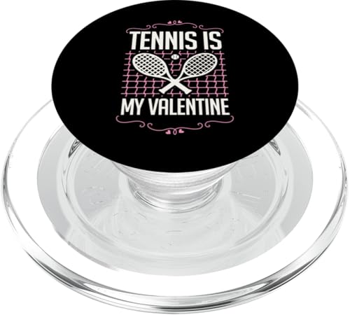 Tennis ist mein Valentinstag Lustige Tennisliebe gegen den Valentinstag PopSockets PopGrip für MagSafe von Classic Tennis Player Merch With Retro Aesthetic