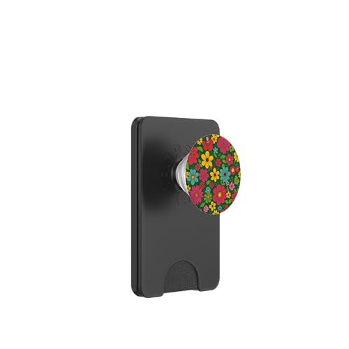 Botanischer Vintage-Print Buntes 80er-Jahre-Blumenmuster PopSockets PopWallet für MagSafe von Classic Vintage Floral Aesthetic Designs