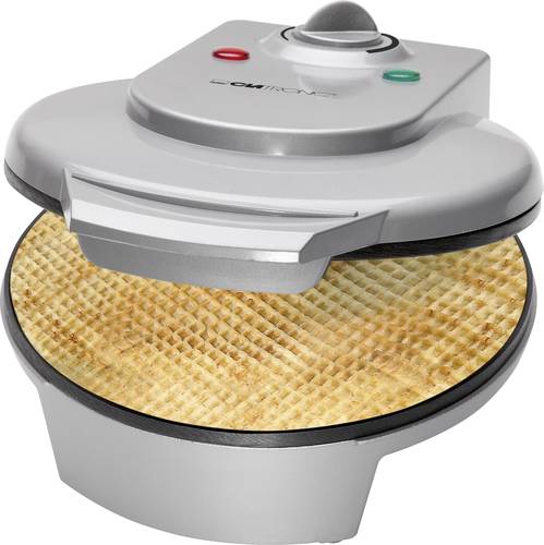 Clatronic HA3494 Eiswaffel Maker mit manueller Temperatureinstellung Silber, Schwarz von Clatronic