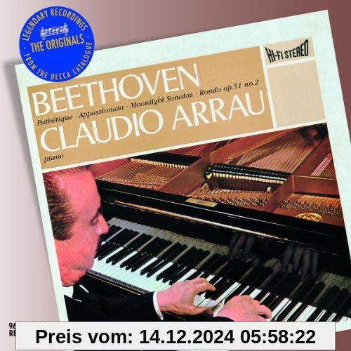 Klaviersonaten 8,23,14/Rondo Op.51 von Claudio Arrau