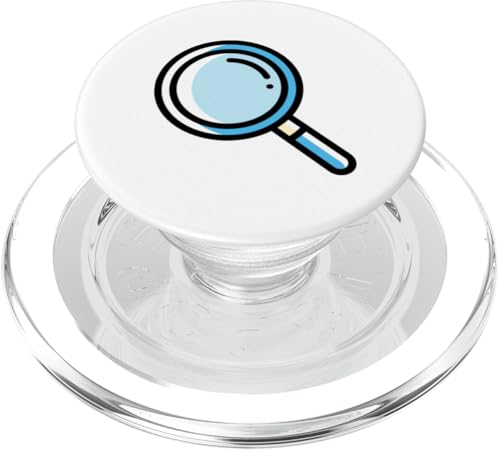 Lupe Suche Finden PopSockets PopGrip für MagSafe von Clever Witty Magnifying Glass Designs