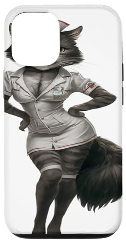 Hülle für iPhone 12/12 Pro Lustige Katze Krankenschwester Katze Männer Frau von Click For Cool Animal In Suit Designs