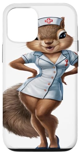 Hülle für iPhone 12/12 Pro Lustiges Eichhörnchen Krankenschwester Eichhörnchen für Männer und Frauen von Click For Cool Animal In Suit Designs