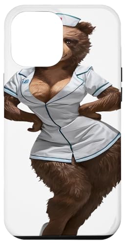 Hülle für iPhone 12 Pro Max Lustiger Bär Krankenschwester Bär für Männer und Frauen von Click For Cool Animal In Suit Designs