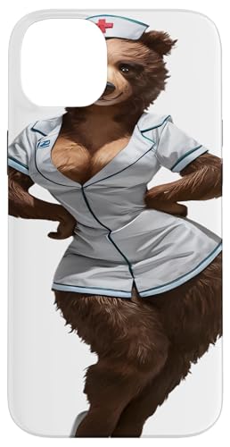 Hülle für iPhone 14 Plus Lustiger Bär Krankenschwester Bär für Männer und Frauen von Click For Cool Animal In Suit Designs