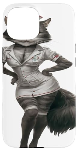 Hülle für iPhone 15 Lustige Katze Krankenschwester Katze Männer Frau von Click For Cool Animal In Suit Designs