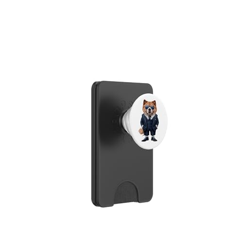 Chow PopSockets PopWallet für MagSafe von Click For Cool Dogs In Suit Designs