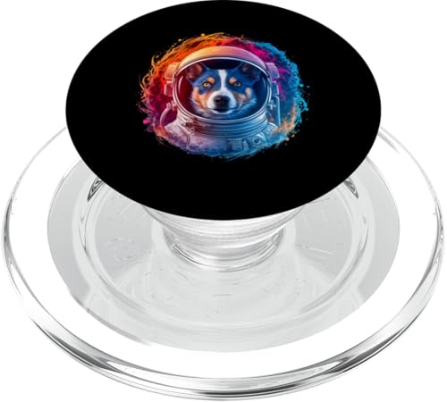 Astronaut Australian Cattle Dog für Männer und Frauen, bunt PopSockets PopGrip für MagSafe von Click For Cool Space Dog Astronaut Designs