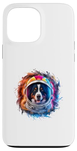 Hülle für iPhone 13 Pro Max Herren Damen Bunter Weltraum Astronaut Berner Sennenhund von Click For Cool Space Dog Astronaut Designs