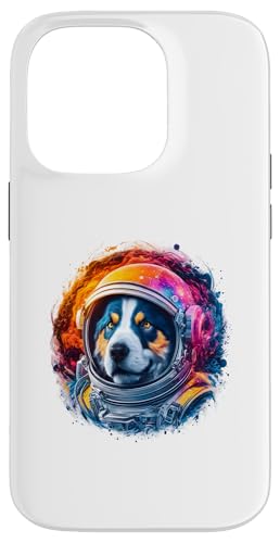 Hülle für iPhone 14 Pro Bernhardiner Herren Frau Bunt Weltraum Astronaut Bernhardiner von Click For Cool Space Dog Astronaut Designs