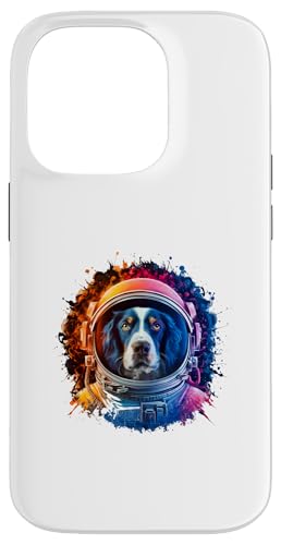 Hülle für iPhone 14 Pro Herren Damen Bunt Weltraum Astronaut Englisch Springer Spaniel von Click For Cool Space Dog Astronaut Designs