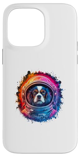 Hülle für iPhone 14 Pro Max Herren Damen Bunt Astronaut Cavalier King Charles Spaniel von Click For Cool Space Dog Astronaut Designs