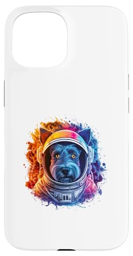 Hülle für iPhone 15 Astronaut Scottish Terrier für Herren und Damen, bunt von Click For Cool Space Dog Astronaut Designs