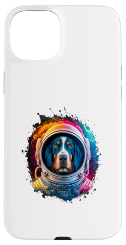 Hülle für iPhone 15 Plus Herren Damen Bunt Weltraum Astronaut Gordon Setter von Click For Cool Space Dog Astronaut Designs