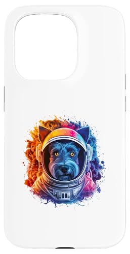 Hülle für iPhone 15 Pro Astronaut Scottish Terrier für Herren und Damen, bunt von Click For Cool Space Dog Astronaut Designs