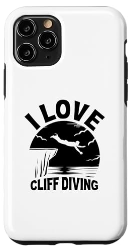 Hülle für iPhone 11 Pro Ich liebe Cliff Diving Cliffs Jumping Diver von Cliff Dive Diving Gift For A Cliff Diver