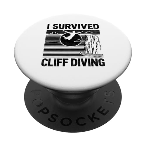 Ich habe Cliff Diving Cliffs Jumping Diver überlebt PopSockets mit austauschbarem PopGrip von Cliff Dive Diving Gift For A Cliff Diver