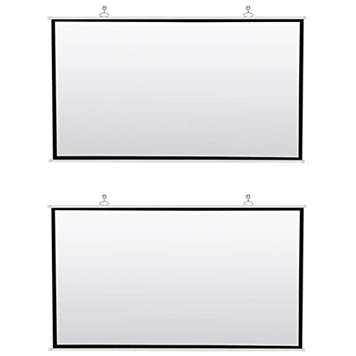 Cliney 2X Tragbare Projektionswand für Heimkino HD Weiß Foldable Anti- (100) von Cliney