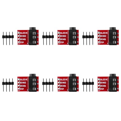 Cliney 6X TRRS 3,5 mm Klinke Breakout Board KopfhöRer Video Audio MP3 Professionelles Anschluss Modul von Cliney